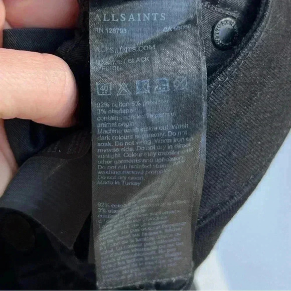 All Saints Mast Super Stretch Low Rise Skinny Fit Jeans Size 25 - Picture 11 of 13